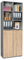 Ordnerschrank Bücherschrank mit 2 Türen Aktenschrank B 80,2 cm x H 214,7 cm x T 35 cm Grau/Sonoma Eiche Büromöbel Merzweckschrank - Hochschrankrank