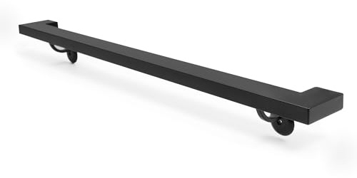 Vezek 3 Ft Aluminum Handrail Stair Rail Metal Railing Grab Bar Kit Staircase Handrails Matte Black