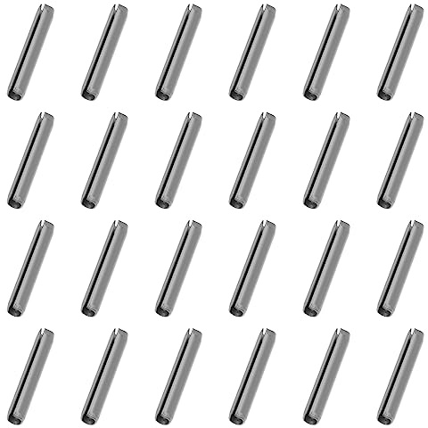 Micro Traders 100PCS 9.4x1.7mm Dowel Pin Slotted Spring Tension Pins Sellock Roll Pins Car Folding Key Blade Fixing Mounting Bolts Stainless Steel