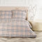 VelvetHome Deluxe Bettwäsche 155x220 Baumwolle Bettbezug 155x220 cm mit Kissenbezug 80x80 cm Hohe Qualität Bettwäsche-Set mit Reißverschluss 100% Baumwolle Made in EU Beige Kariertes 155 x 220