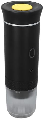 Yunir Portable Electric Espresso Machine, 15Bar Rechargeable 2 in 1 Multi Function Electric Coffee Machine One Key Extraction Compatible with NS Capsules for Camping Travel Home