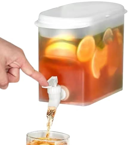 Dispensador de bebidas de 11 x 25 x 18 cm con grifo de 3,5 L, dispensador de bebidas para, dispensador de bebidas de polipropileno, dispensador de bebidas para refrigerador, cubo de té,