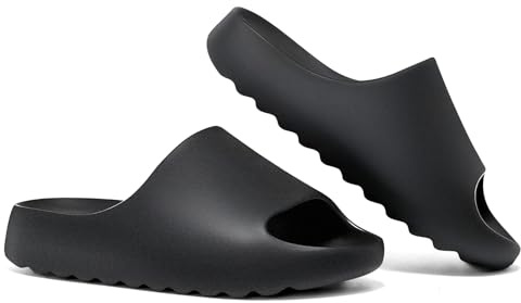 Foinledr Cozy Slides Enfants Pantoufles d'été Garçon Fille, Cloud Slides Léger Antidérapant, Tongs Douche Bain, Sandales Piscine Plage, Claquette Maison Chaussons House Chaussures EVA Confort