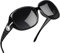 Joopin Polarisierte Sonnenbrille Damen Schwarz Elegante und Retro Übergroße Sonnenbrille Frauen Groß Klassisch Vintage Brille mit XL Übergroßer Rahmen (Schwarz)