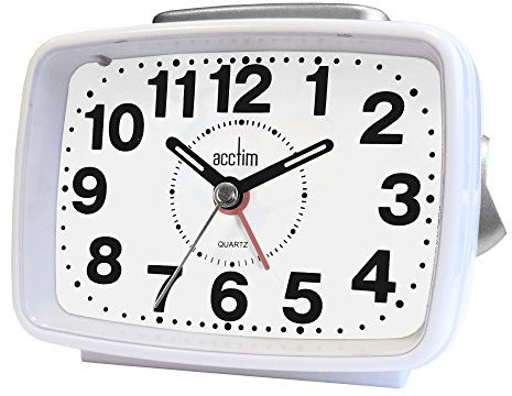 Acctim 13880 Titan 2 large beep alarm clock in White
