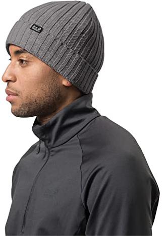 Jack Wolfskin Unisex Stormlock Rip Strik Kasket Winddichte Mütze, Grey Heather, Einheitsgröße EU