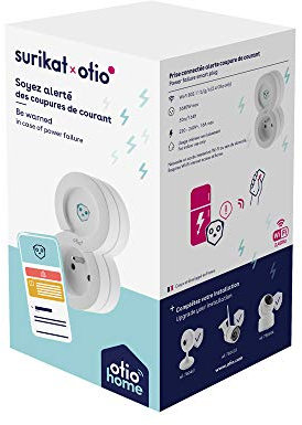 Otio - Détecteur de Coupure Électrique Connecté - Surveillance d'Appareils Sensibles - Alerte en Moins de 30 Minutes - Installation Facile - Blanc - 10cm