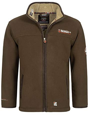 Geographical Norway Ubolt - Sudadera de forro polar grueso con cremallera para hombre - Sudadera cálida de invierno suave - Sudadera de manga larga con forro - Ideal para otoño e invierno
