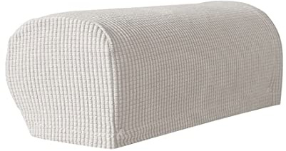Xlabor Armstödsskydd, set om 2 st, justerbara spandex, halkfria armstödsskydd, armkåpor för stol, soffa, fåtölj, soffa, vit, normal (2 st)