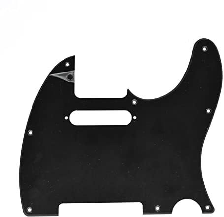 KAISH 8 hål tele stil gitarr pickguard TL plockskydd med pickup monteringsskruvhål för tele/telecaster matt svart 1 lager