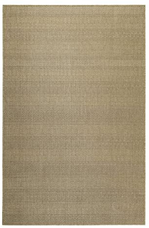 Wecon Home Kurzflor Teppich in Naturfarben für Indoor und Outdoor - Pedro (120 x 170 cm, beige Sand)