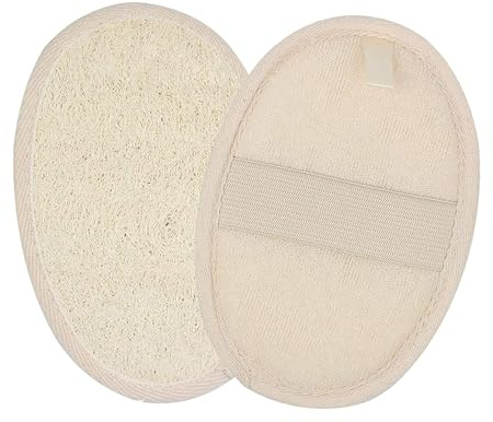 Natural Loofah Sponge Exfoliating Body Scrubber,Exfoliating Loofah Sponge,2 Pcs Natural Loofah Shower,Shower Body Exfoliator Scrubbing Pads,Loofah Back Brush, for Women and Men,Shower