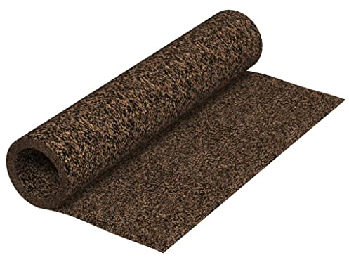 vidaXL Rubber Cork Roll, Long-Lasting, 100x500 cm Size, 2 mm Thickness, Sound-Dampening Floor Insulation, Brown, Easy to Clean.
