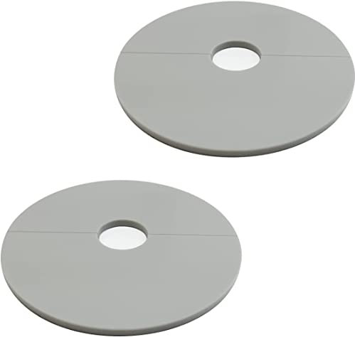 Rosetten Abdeckung für Rohre, Heizungen, Geländer - EINFACHE MONTAGE, Rohrverkleidung MADE IN GERMANY - Rohrmanschetten Weiss/Grau/Schwarz | Heizungsrohr Verkleidung, Rohrabdeckung Blende Manschette