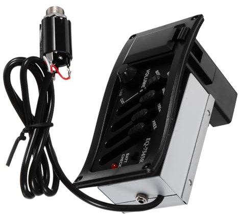 ibasenice Bands Eq Pickup Guitar Preamp Piezo Equalizer Pickup Amplifier Volume Control for Acoustic Guitar Accessories