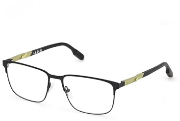 adidas Brille mit Sehstärke für Herren optional mit Sonnenbrillentönung oder Blaulichtfilter, Tropfen, gefertigt aus Metall, Modell: SP5074 (inklusive Brillenetui)