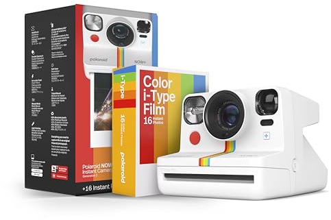 Polaroid Now+ Generation 2 - Camera + Film Bundle (16 Photos Included) - White - Bluetooth Connected App Controlled Instant Film Camera-6437