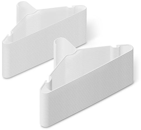 Amazon Basics Kleiderbügel aus Kunststoff, Erwachsenengröße, Weiß, 50 Stück