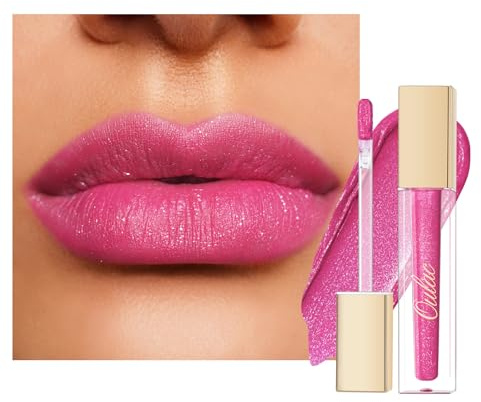 Oulac PInk Matte Lipstick for Women, Glitter Liquid Lip Stick with Sequin, Long Lasting Lip Stain, High Impact Lipcolor, Waterproof Lightweight Soft, Vegan & Cruelty-Free MS08