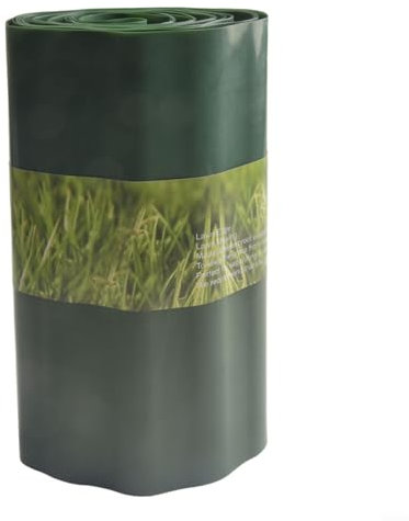 Yhenlovtt Recinzione flessibile in plastica PP per bordi da giardino, altezza 30/40 cm, lunghezza 9 m, bordura per prato, decorazione per esterni, verde, prato (30 cm)