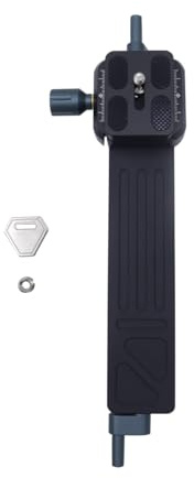 Riven Riel de enfoque macro para primer plano, macro fotografía, riel de enfoque preciso con tornillo de 1/4 placa de liberación rápida para cámara DSLR y videocámara W-200