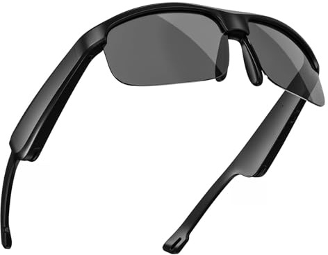 Ogrmar Occhiali da sole Bluetooth intelligenti per uomo e donna, occhiali da sole audio con lenti polarizzate UV400, microfono integrato e controllo touch, cuffie wireless Bluetooth 5.3 per corsa