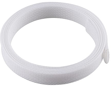 PureMounts PM-ZCCS-SOCKS-20W Universeller Polyester-Kabelschlauch, selbst zusammenziehend, Ø 20mm, 1,80m, weiß