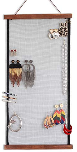 Heesch Earring Organizer Wall Monut Earring Holder Display Hanging Jewelry Organizer for Studs Dangle Earrings and Necklaces Holder Rack for Women Girl Gift
