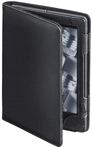 Hama Arezzo - Funda para Kindle WiFi, Paperwhite y Kobo Touch/GLO con Tapa para Kindle, Color Negro
