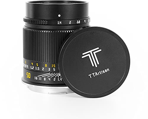 TT Artisan TTAL5014LL - Conector de Objetivo de Formato Completo (50 mm, F1.4 ASPH, Leica L Sigma Panasonic, para cámaras sin Espejo, Formato Completo), Color Negro