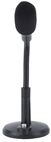 HEEPDD Micrófono de Computadora, Micrófono con Cable de Recogida Direccional de 360 ​​Grados de Voz Clara Negra Portátil para Reuniones (3,5 mm)