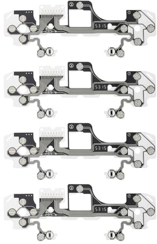 ECSiNG 4 Piezas de Película Conductora de Repuesto Almohadillas de Reparación de Teclado Membrana de Controlador Flexible Película Conductora Compatible con PS5 BDM-030 Compatible con V3 DualSense