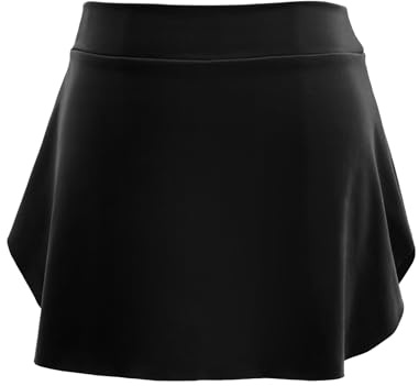 LingTing Dance Skirts for Girls, Black Ballet Elastic Skirt Kids Wrap Skirt for Leotards