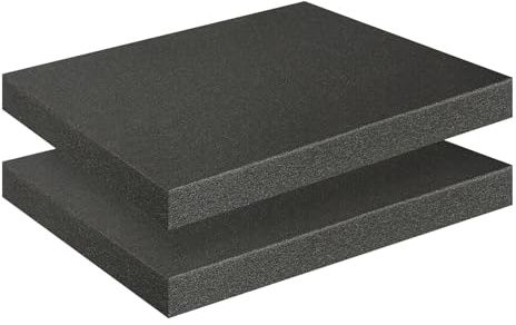 Storystore 2 st fyrkantiga skumkuber, 40 x 30 x 4 cm, verktygslåda, skuminsatser, skärbar polyuretan-kub-ark för verktygslåda, flygfodral, kameraförvaring, gör-det-själv-förvaringssystem