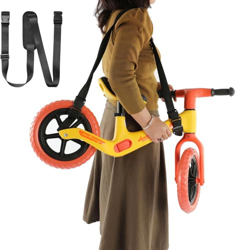 Shoulder Strap, Carrying Straps for Balance Bikes & Scooters, Lightweight Comfortable and Thickened, Universally Adjustable Balance Bike Carrying, Ideal for All Parents and Children, Black Bicycle