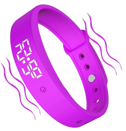 Vibrerande väckararmband, väckarklocka armband, tyst vibrerande timerklocka, 3 larm daglig organiseringstimer för att dricka påminnelse, pillerpåminnelse, potträning