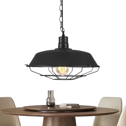 Lámpara colgante – Plafón Loft, pantalla retro, ambiente elegante, suspensión ajustable, iluminación de gama alta, luminaria para cocina, dormitorio, oficina, restaurante, café de 14,17 pulgadas
