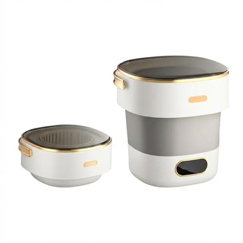 Aptliton Portable Mini Washing Machine with Spin Dryer - 13L Collapsible Washer for Underwear, Baby Clothes, Socks, Small Laundry - Silent, Compact, Great for Camping, RV, Travel, Apartments