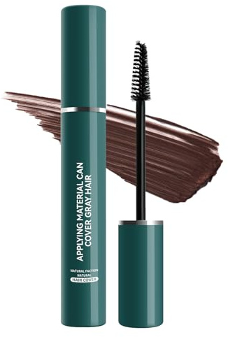 Mascara marrone per capelli, 14 ml, stick per capelli castani per coprire l'attaccatura dei capelli e coprire i capelli grigi, tintura precisa per linea della fronte, riga e ciocche, impermeabile e
