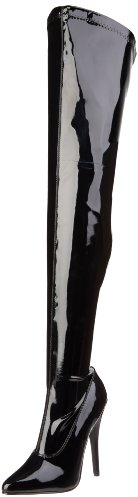 Pleaser Pleaser DOMINA-3000 Damen Stiefel, Damen Stiefel, Schwarz (Black), 43 EU (10 UK)