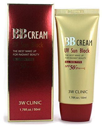 3W Clinic UV Sun Block BB Cream SPF50 PA+++Korea Cosmetics