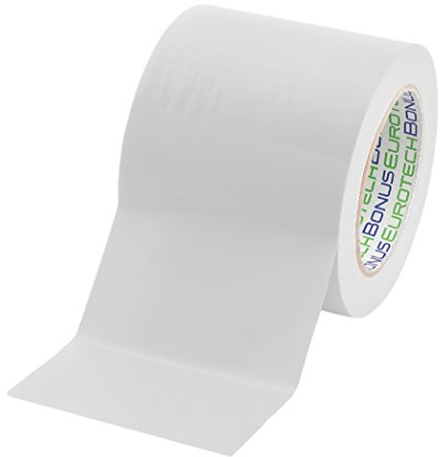 BONUS Eurotech 1BL23.46.0100/033A# PVC Bodenmarkierungsband, Klebstoff auf Kautschuk Basis, weich, Länge 33 m x Breite 100 mm x Dicke 0,17 mm, Weiß