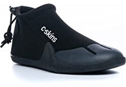 C-Skins Junior Legend 3mm Round Toe Reef Wetsuit Boot Boots - Black Flash Green Charcoal - Breathable - Unisex