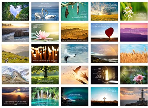 Edition Seidel Set 25 Postkarten Bibelverse und Bibelzitate - Karten mit Sprüchen aus der Bibel zum nachdenken und diskutieren Geburtstagskarten