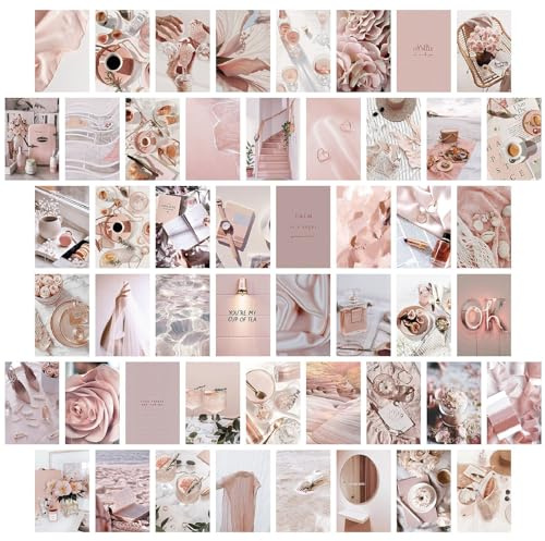 Cohentbliss 50 stycken affisch kit collage väggar affisch vintage estetisk estetisk rumsdekor boho vägg collage kit estetiska bilder för vardagsrum sovrum