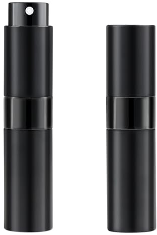 MDDRUIQI 2Pack 8ML Perfume Travel Refillable Portable Perfume Atomizer Bottle - Stocking Stuffers for Men,Valentines Day Gifts for Him Her,Travel Essentials,Christmas Gift(Balck)