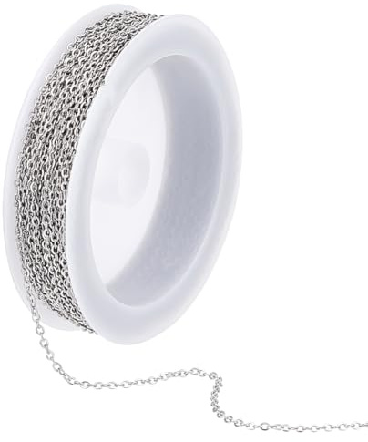 UNICRAFTALE 10 meter länkkedja, smycken, kedjor, länkkedja, rostfritt stål, kabelkedjor, Coreana-kedjor, metallarmbandskedjor för gör-det-själv, smyckestillverkning, 1,5 mm