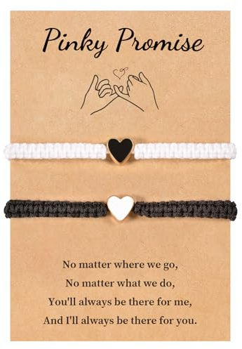 VU100 Partnerarmbänd Pärchen Armbänder Geschenk für Paar - Herze & Glücks Armband für Valentinstag, Weihnachten & Geburtstag