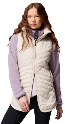 Columbia Womens Mix It Around Long Vest II, Dark Stone, Small