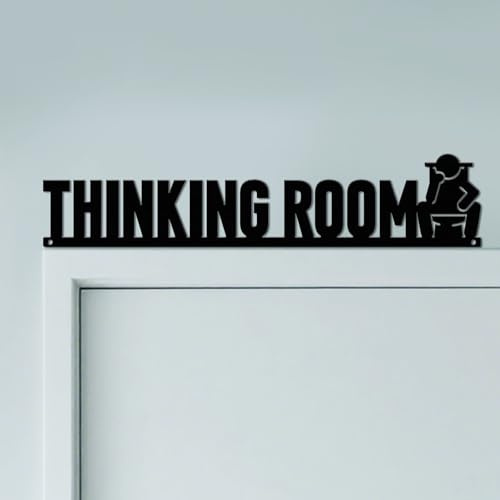 CUTHOLLOW Metallo Decorazione Telaio Porta - Thinking Room Ornamento Personalizzato per Porta, Decorazioni Parete per Cameretta dei Bambini, Porta d'ingresso, Bagno, Camera da Letto